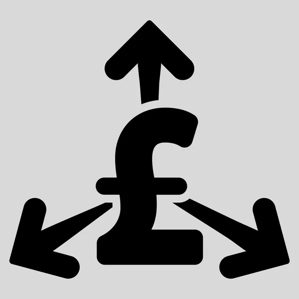 Geld ausgeben Pfund flache Vektor Symbol Symbol — Stockvektor