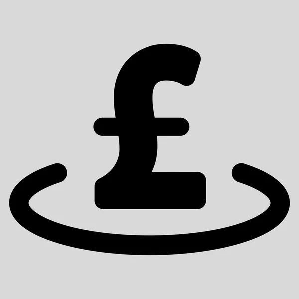 Símbolo plano do ícone do vetor da posição da libra — Vetor de Stock
