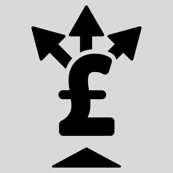 Símbolo de ícone de vetor plano de pagamento de libra dividida —  Vetores de Stock