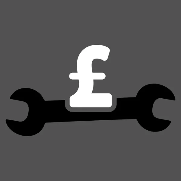 Font szolgáltatás költsége lapos Vector Icon szimbólum — Stock Vector