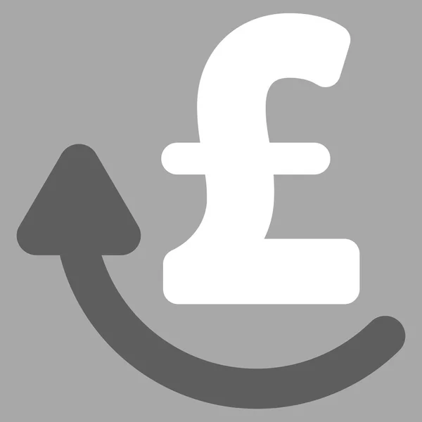 Visszafizetni font lapos Vector Icon szimbólum — Stock Vector