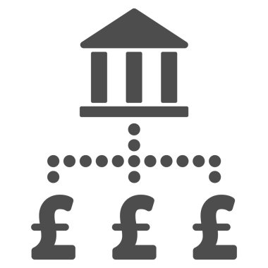 Lirası banka ödemeleri düz vektör simgesi simgesi