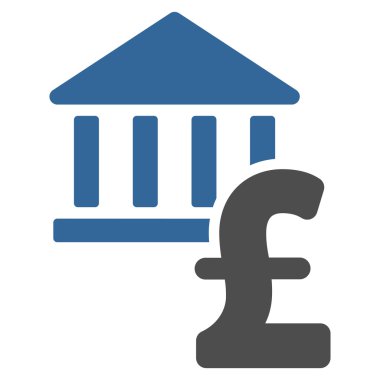 Lirası banka düz vektör simgesi simgesi