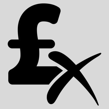 Lirası düz vektör simgesi simgesi reddetmek