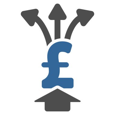 Paylaşım Lirası düz vektör simgesi simgesi