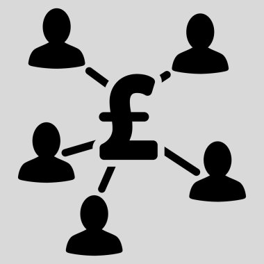 Vektör simgesi simgesi pound ödeme istemcilerinin düz