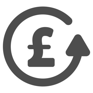 Ters ibraz Lirası düz vektör simgesi simgesi