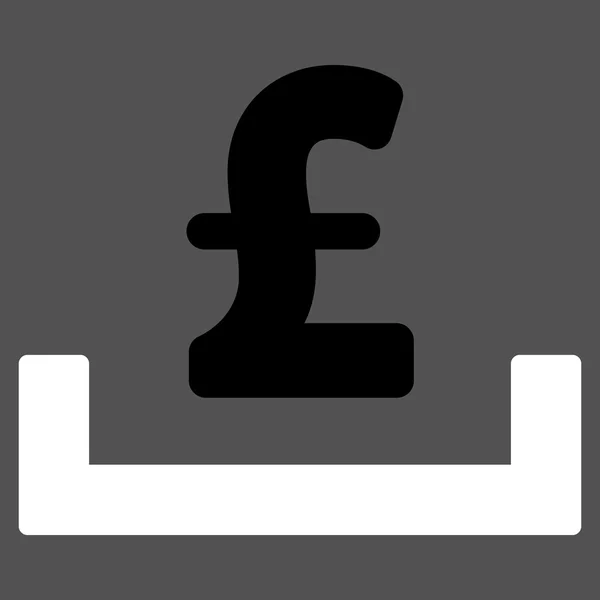 Simbolo dell'icona vettoriale piatta del deposito della libbra — Vettoriale Stock