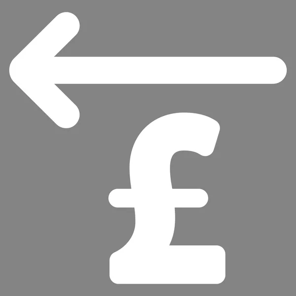 Símbolo do ícone do vetor liso da libra de Cashback — Vetor de Stock