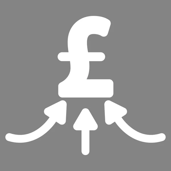 Simbolo dell'icona vettoriale piatta dell'accumulatore finanziario della libbra — Vettoriale Stock