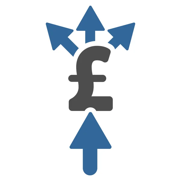 Aktie Pfund Zahlung flache Vektor Symbol Symbol — Stockvektor