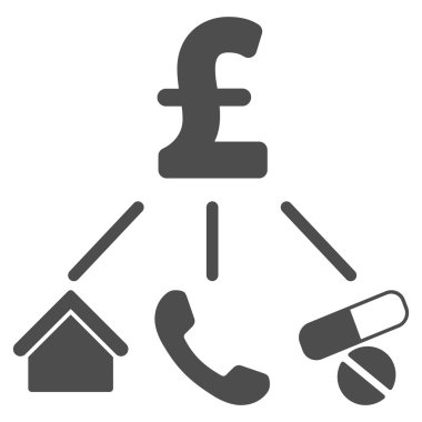 Hayat Lirası düz vektör simgesi simgesi giderleri