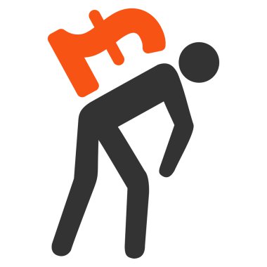 Lirası para kurye düz vektör simgesi simgesi