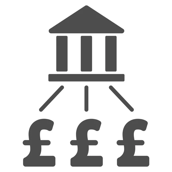 Pagamentos de Libra Bancária Símbolo de ícone vetorial plano — Vetor de Stock
