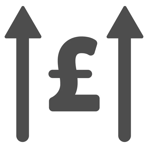 Enviar Símbolo de ícone de vetor plano de libra — Vetor de Stock
