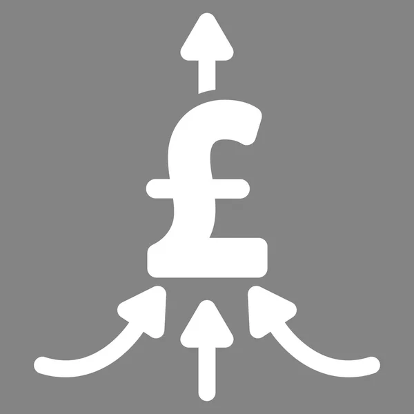 Símbolo de ícone de vetor plano agregador financeiro de libra — Vetor de Stock