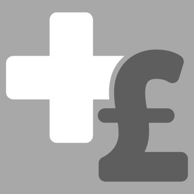 Tıbbi Lirası iş düz vektör simgesi simgesi