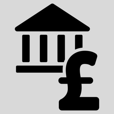 Lirası banka düz vektör simgesi simgesi