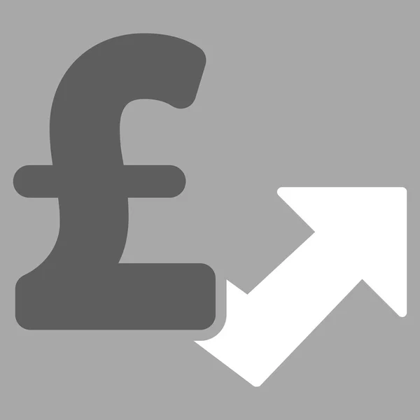 Pfund Wachstum flache Vektor Symbol Symbol — Stockvektor