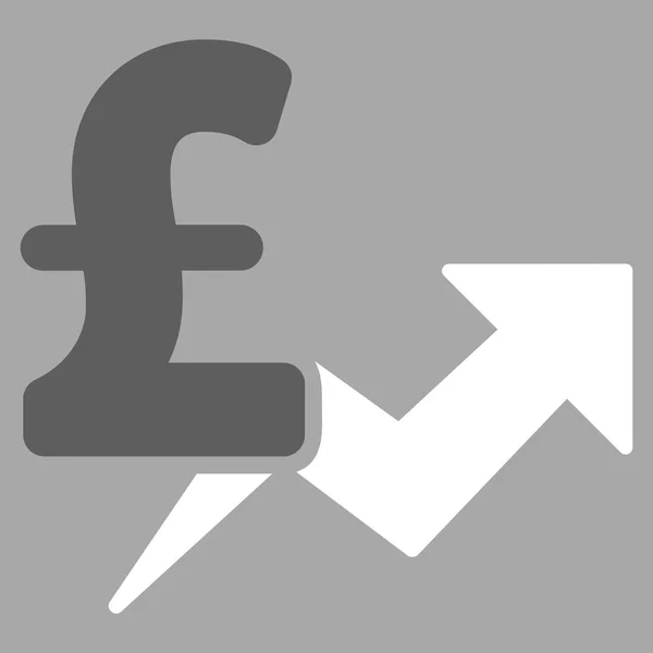 Font ár növekedés lapos Vector Icon szimbólum — Stock Vector