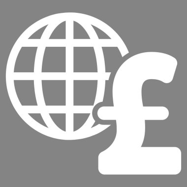 Küresel Lirası ekonomi düz vektör simgesi simgesi