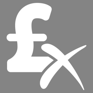 Lirası düz vektör simgesi simgesi reddetmek