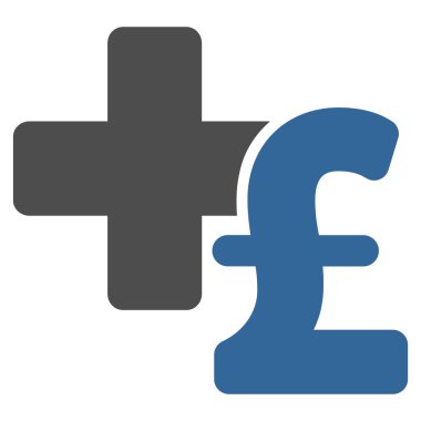 Tıbbi Lirası iş düz vektör simgesi simgesi