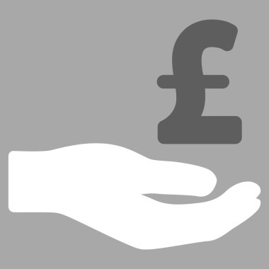 Lirası bağış düz vektör simgesi simgesi