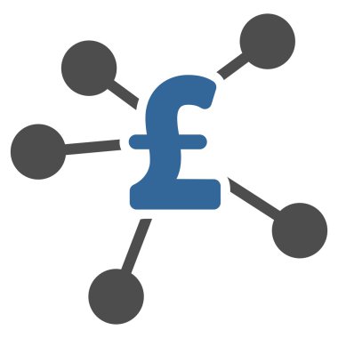 Lirası dağıtım düz vektör simgesi simgesi