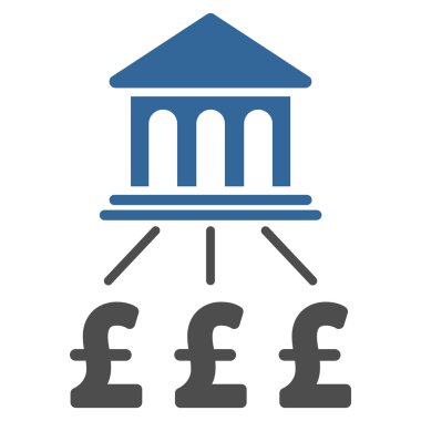 Lirası banka düzeni düz vektör simgesi simgesi