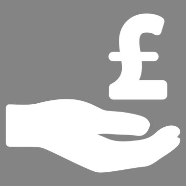 Lirası bağış düz vektör simgesi simgesi