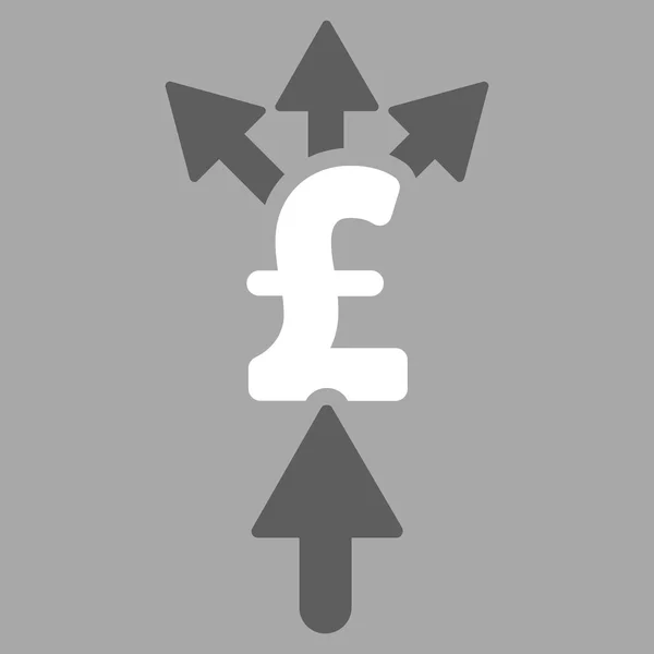 Ossza meg a font fizetési lapos Vector Icon szimbólum — Stock Vector