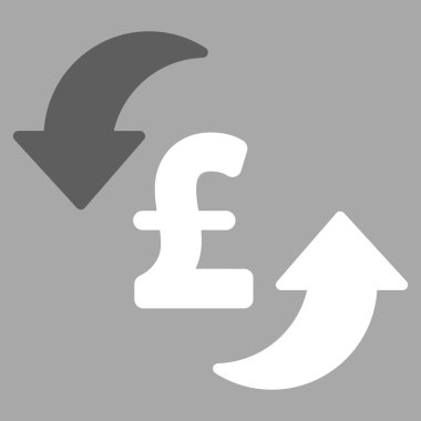 Pound maliyet düz vektör simgesi simgesi