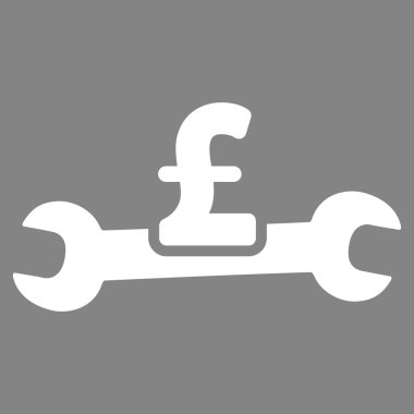 Düz vektör simgesi simgesi hizmet Lirası maliyet