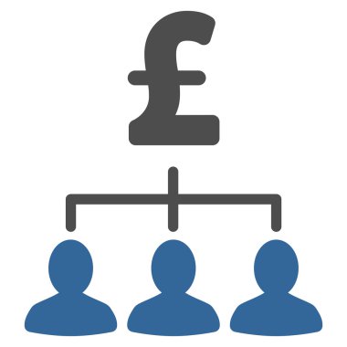 Pound ödeme ilişkiler vektör simgesi simgesi düz