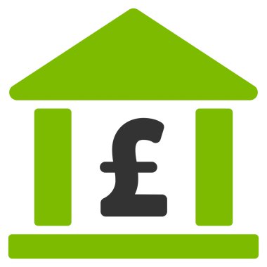 Lirası banka düz vektör simgesi simgesi