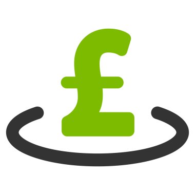 Lirası yer düz vektör simgesi simgesi