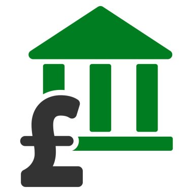 Kütüphane Pound ödeme düz vektör simgesi simgesi