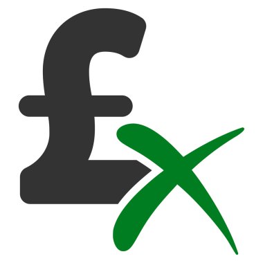 Lirası düz vektör simgesi simgesi reddetmek