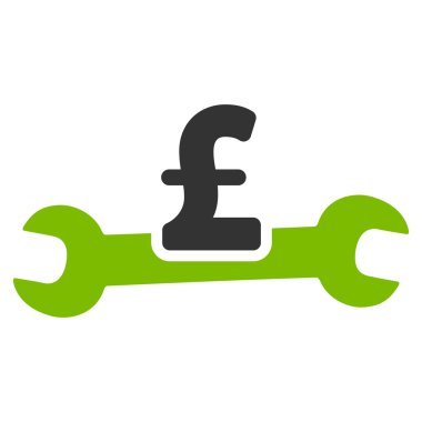 Düz vektör simgesi simgesi hizmet Lirası maliyet