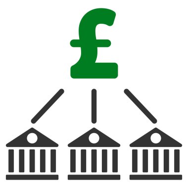 Banka Lirası düz vektör simgesi simgesi giderleri