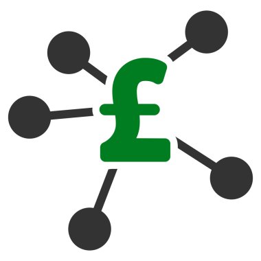 Lirası dağıtım düz vektör simgesi simgesi