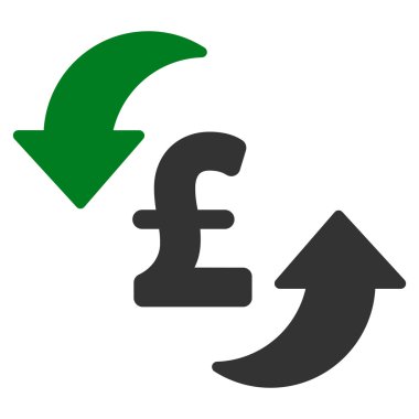 Pound maliyet düz vektör simgesi simgesi