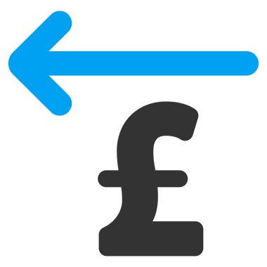 Cashback Pound Düz Vektör Simgesi Sembol