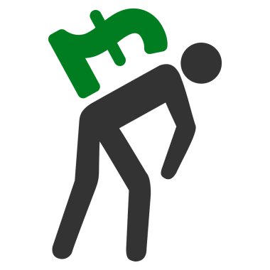 Lirası para kurye düz vektör simgesi simgesi