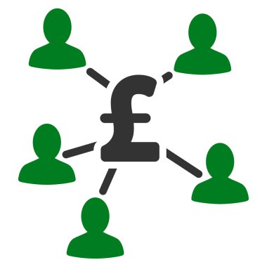 Vektör simgesi simgesi pound ödeme istemcilerinin düz