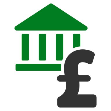 Lirası banka düz vektör simgesi simgesi