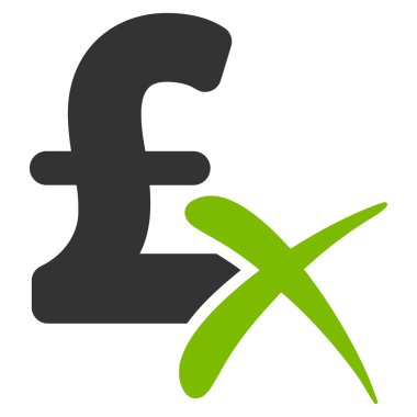 Lirası düz vektör simgesi simgesi reddetmek