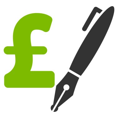 Kalem Lirası fiyat düz vektör simgesi simgesi