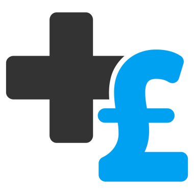 Tıbbi Lirası iş düz vektör simgesi simgesi